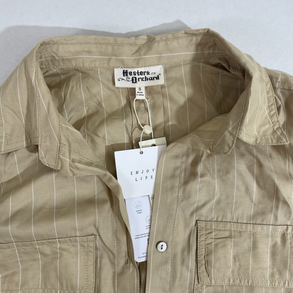 Women's Hester Orchard Long Sleeve Brown Top Size S Casual Shirt - Picture 4 of 9